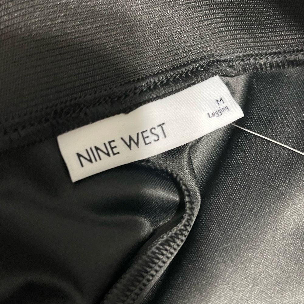 Nine West Black Faux Leather Pants